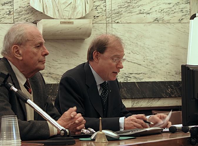 Da sinistra: il professor Filiberto Loreti e Massimo Lucchesi, presidente Odg della Toscana